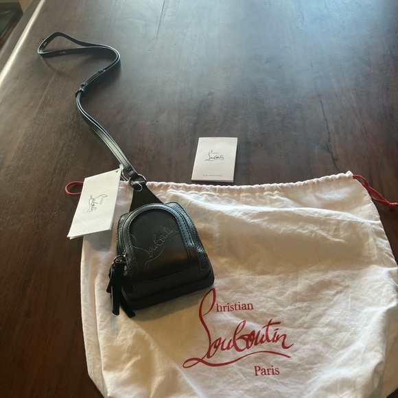 Christian Louboutin Black Leather Mini Backpack NWT - Picture 10 of 11